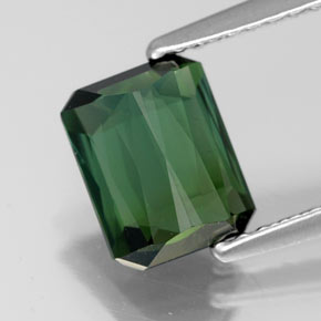 Tormalina naturale verde da 1,67 ct, taglio smeraldo, VVS-VS
