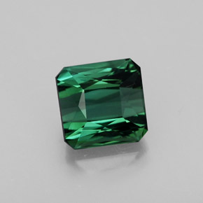 Tormalina naturale verde da 1,84 ct, taglio smeraldo, VVS