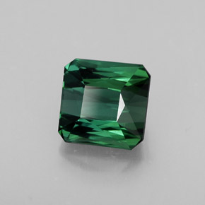 Tormalina naturale verde da 1,84 ct, taglio smeraldo, VVS