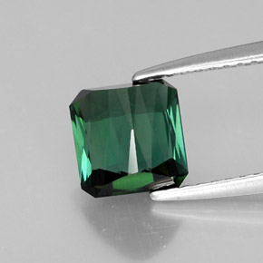 Tormalina naturale verde da 1,84 ct, taglio smeraldo, VVS