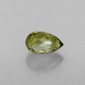 Tormalina naturale verde da 0,72 ct, briolette, VS-SI