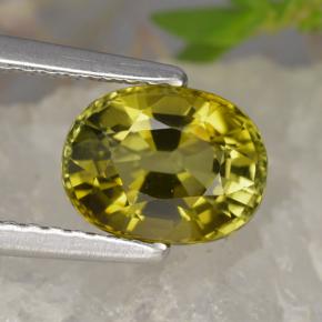 Tormalina naturale verde da 1,59 ct, taglio ovale, VVS-VS