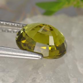 Tormalina naturale verde da 1,59 ct, taglio ovale, VVS-VS