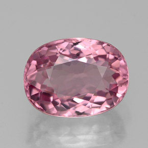 Tormalina naturale rosa da 2,63 ct, taglio ovale, VVS-VS