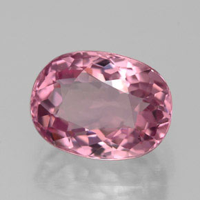 Tormalina naturale rosa da 2,63 ct, taglio ovale, VVS-VS