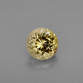 Tormalina naturale giallo da 0,82 ct, taglio rotondo, VVS