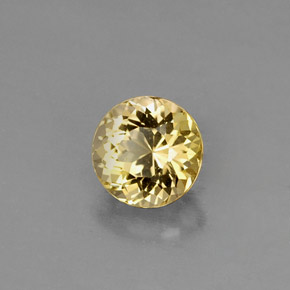 Tormalina naturale giallo da 0,82 ct, taglio rotondo, VVS