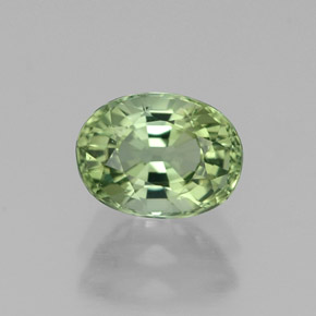 Tormalina naturale verde da 1,05 ct, taglio ovale, VVS