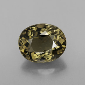 Tormalina naturale verde da 3,23 ct, taglio ovale, VVS