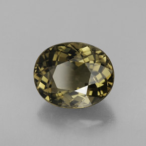 Tormalina naturale verde da 3,23 ct, taglio ovale, VVS