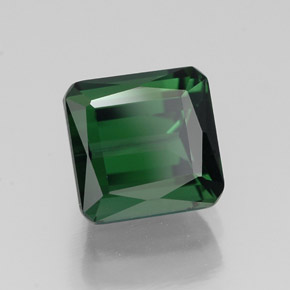 Tormalina naturale verde da 2,08 ct, taglio smeraldo, VVS