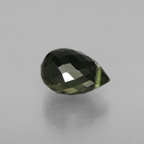 Tormalina naturale verde da 1,14 ct, briolette, VS