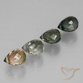 Gemme di Tormalina Multicolore naturale da 3.77 ct, Taglio briolette, VVS-VS