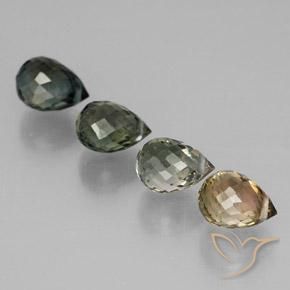 Gemme di Tormalina Multicolore naturale da 3.77 ct, Taglio briolette, VVS-VS
