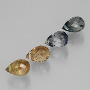 Tormalina naturale multicolore da 3,54 ct, briolette, VVS-VS