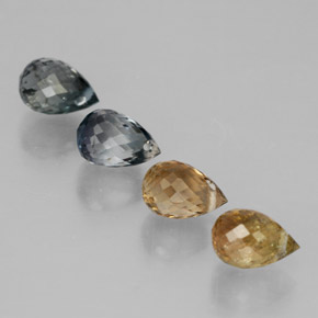 Tormalina naturale multicolore da 3,54 ct, briolette, VVS-VS