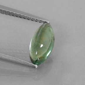 Tormalina naturale verde da 1,25 ct, trasparente, trasparente/traslucido