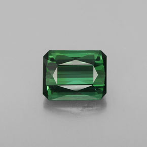 Tormalina naturale verde da 1,68 ct, taglio smeraldo, VVS