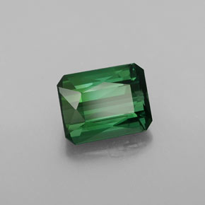 Tormalina naturale verde da 1,68 ct, taglio smeraldo, VVS