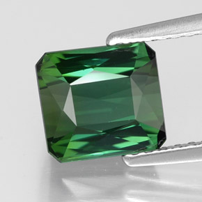 Tormalina naturale verde da 2,01 ct, taglio smeraldo, VVS-VS