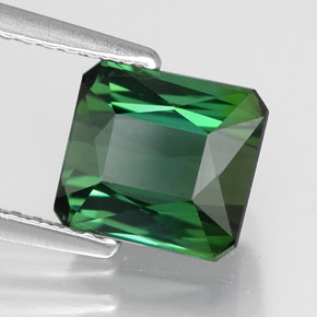 Tormalina naturale verde da 2,01 ct, taglio smeraldo, VVS-VS