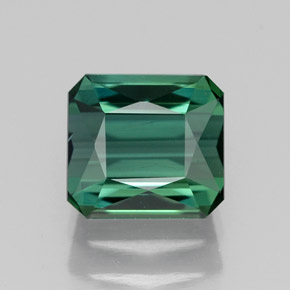 Tormalina naturale verde da 1,56 ct, taglio smeraldo, VVS-VS
