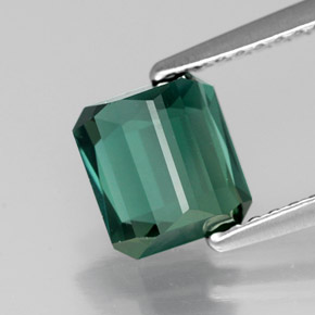 Tormalina naturale verde da 1,56 ct, taglio smeraldo, VVS-VS