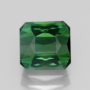 Tormalina naturale verde da 1,89 ct, taglio smeraldo, VVS-VS