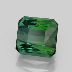 Tormalina naturale verde da 1,89 ct, taglio smeraldo, VVS-VS