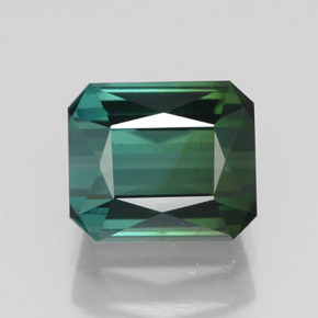 Tormalina naturale verde da 1,88 ct, taglio smeraldo, VVS