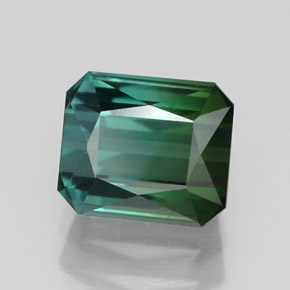 Tormalina naturale verde da 1,88 ct, taglio smeraldo, VVS