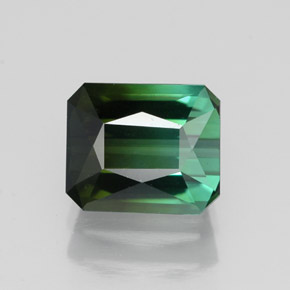 Tormalina naturale verde da 1,72 ct, taglio smeraldo, VVS-VS