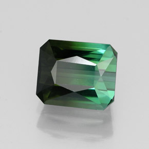 Tormalina naturale verde da 1,72 ct, taglio smeraldo, VVS-VS