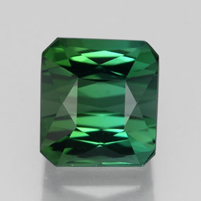 Tormalina naturale verde da 2,53 ct, taglio smeraldo, VVS
