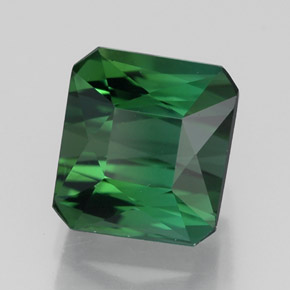 Tormalina naturale verde da 2,53 ct, taglio smeraldo, VVS