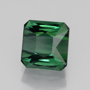 Tormalina naturale verde da 1,67 ct, taglio smeraldo, VVS-VS