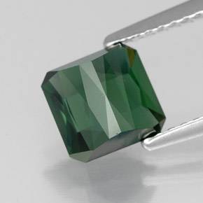 Tormalina naturale verde da 1,67 ct, taglio smeraldo, VVS-VS