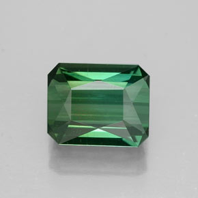 Tormalina naturale verde da 1,45 ct, taglio smeraldo, VVS