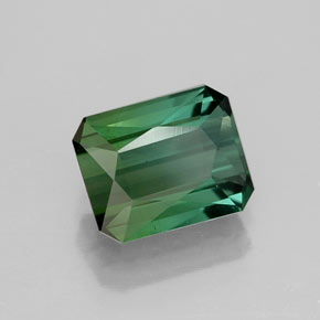 Tormalina naturale verde da 1,45 ct, taglio smeraldo, VVS