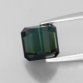 Tormalina naturale verde da 2,06 ct, taglio smeraldo, VVS