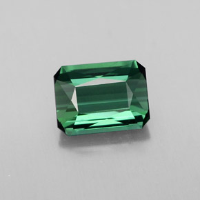 Tormalina naturale verde da 1,51 ct, taglio smeraldo, VVS