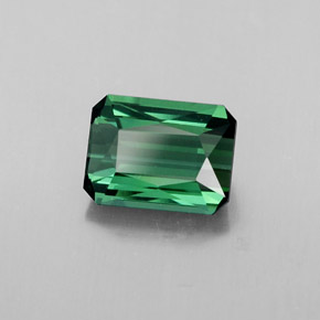 Tormalina naturale verde da 1,51 ct, taglio smeraldo, VVS