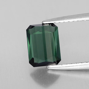 Tormalina naturale verde da 1,51 ct, taglio smeraldo, VVS