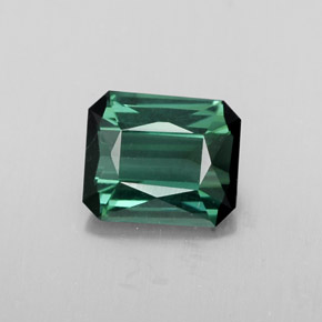 Tormalina naturale verde da 1,53 ct, taglio smeraldo, VVS