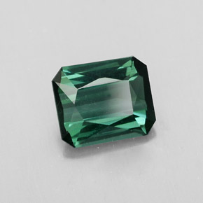 Tormalina naturale verde da 1,53 ct, taglio smeraldo, VVS