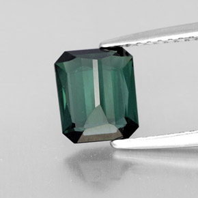 Tormalina naturale verde da 1,53 ct, taglio smeraldo, VVS
