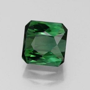 Tormalina naturale verde da 1,77 ct, taglio smeraldo, VVS