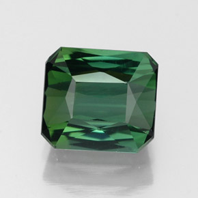 Tormalina naturale verde da 1,80 ct, taglio smeraldo, VVS