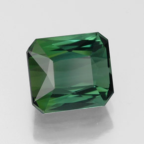 Tormalina naturale verde da 1,80 ct, taglio smeraldo, VVS