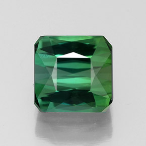 Tormalina naturale verde da 1,77 ct, taglio smeraldo, VVS